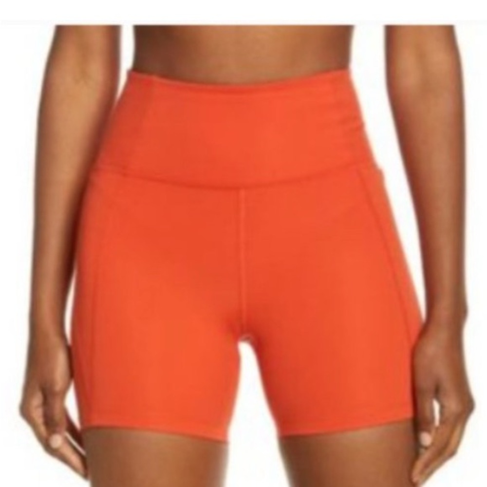 Girlfriend Collective High Rise Run Biker Shorts in Tart Size XSmall